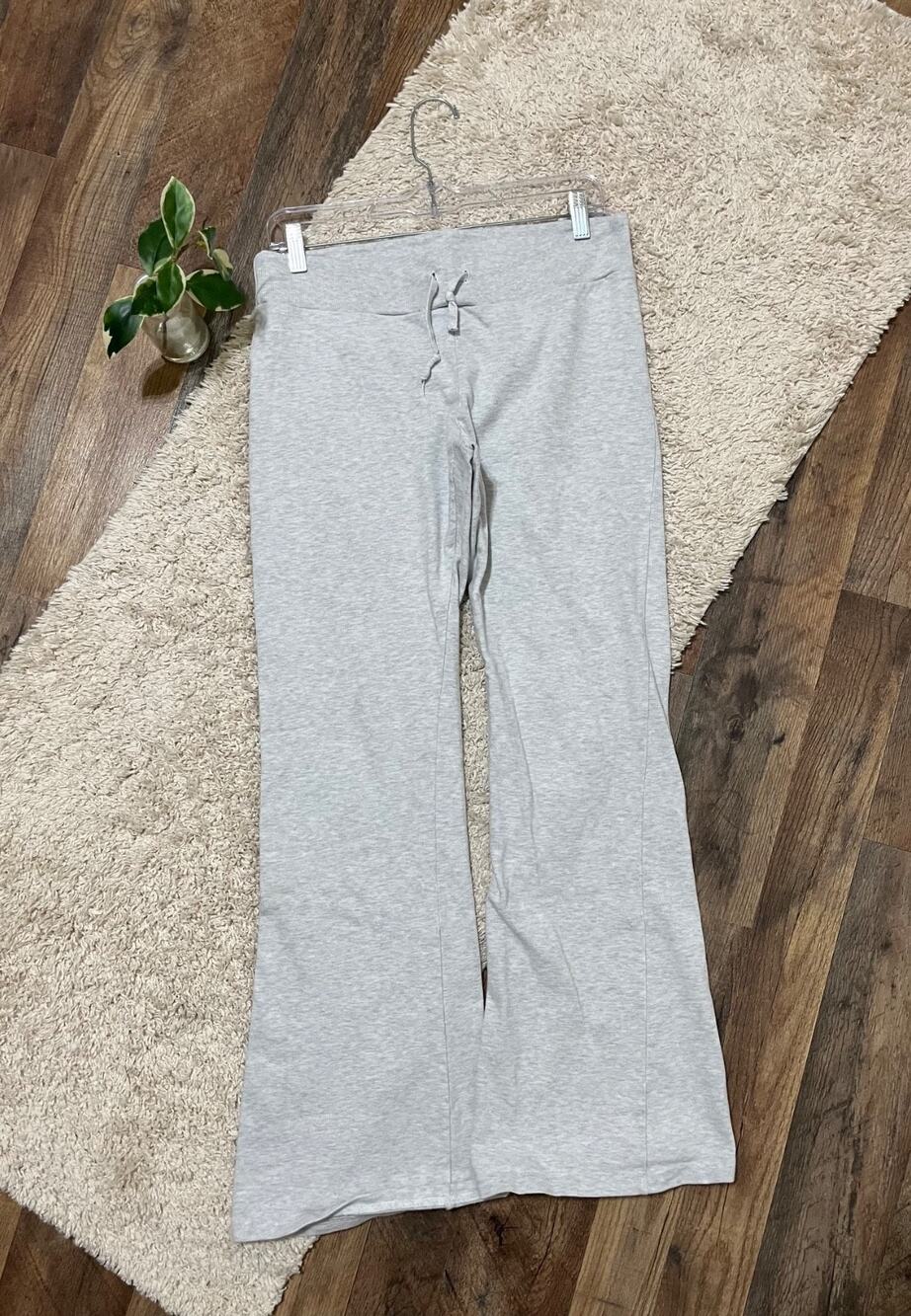 Brandy Melville One Size Gray Drawstring Flare Leg Pull-On Sweatpants